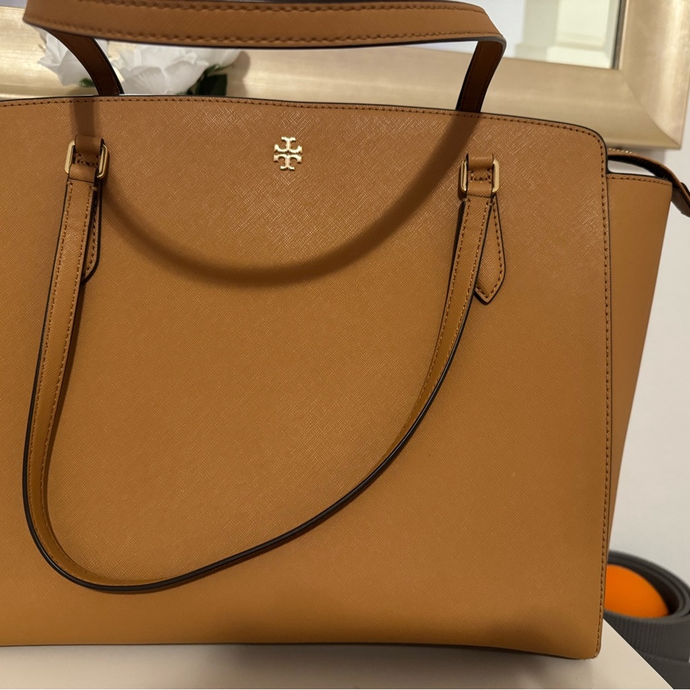 Tory Burch Camel Leather Tote